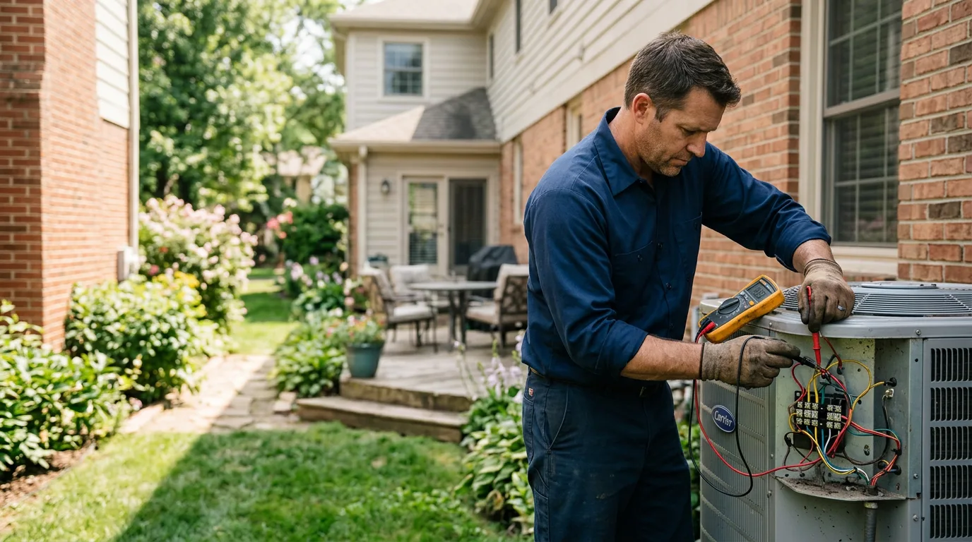 HVAC technician working near South Deerfield, MA